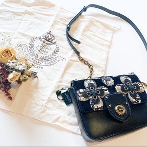 Ralph Lauren Millbrook Leather Crossbody Purse